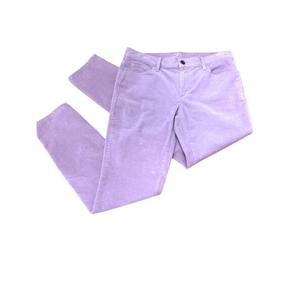 Ann Taylor LOFT Light Purple Modern Skinny Corduroy Dress Pants Size 6 - Picture 2 of 11